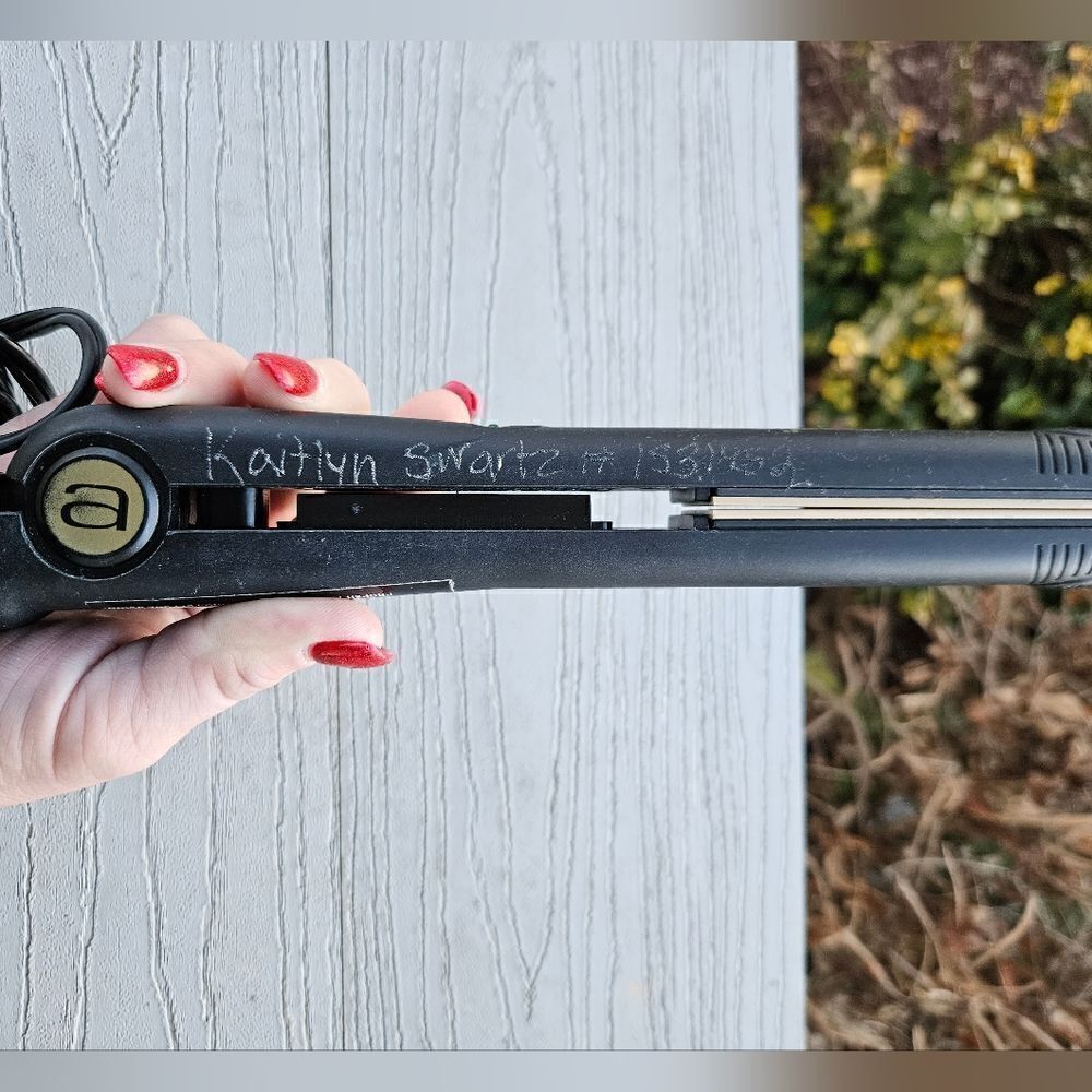 ANDIS 67095 1" ceramic clamp professional hair straightening flat iron pre owned - Picture 14 of 16